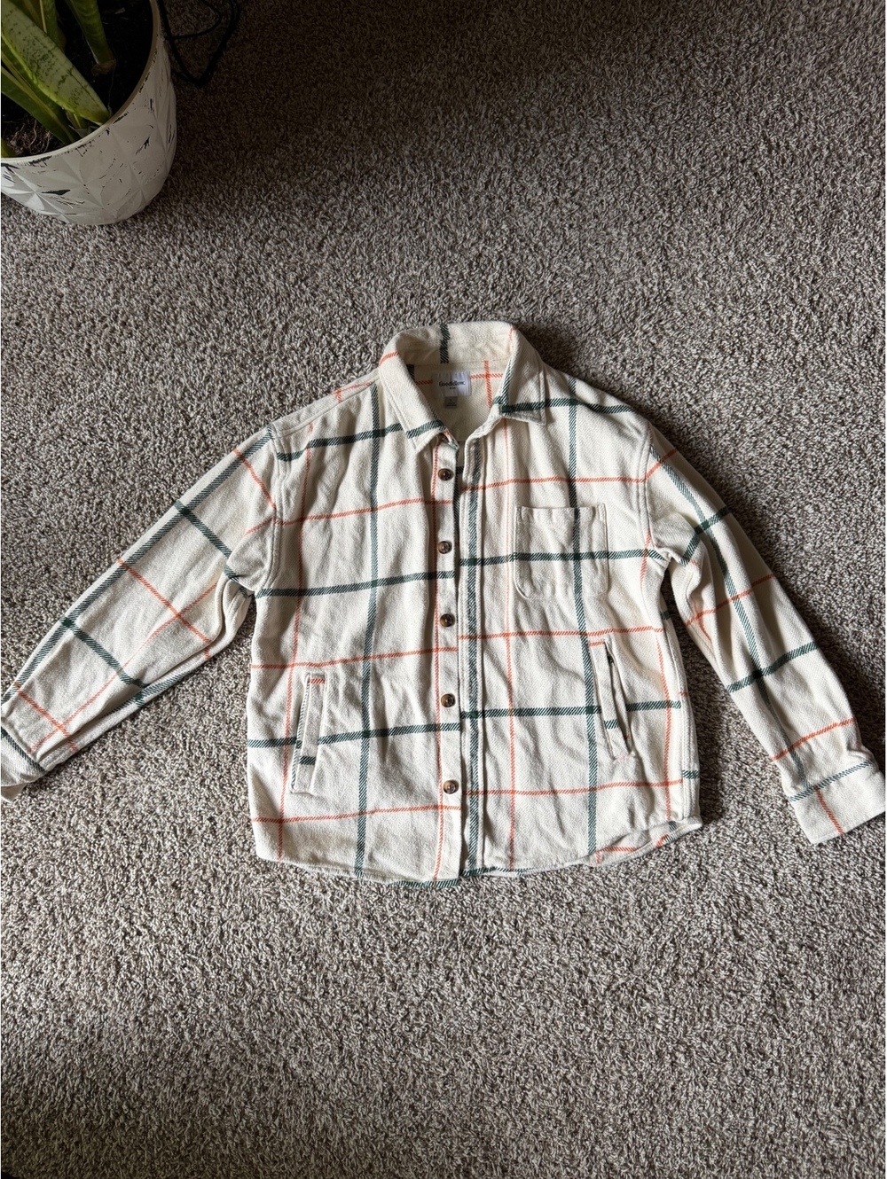 Goodfellow & Co Men's Large Button-Up Plaid Shirt Jacket